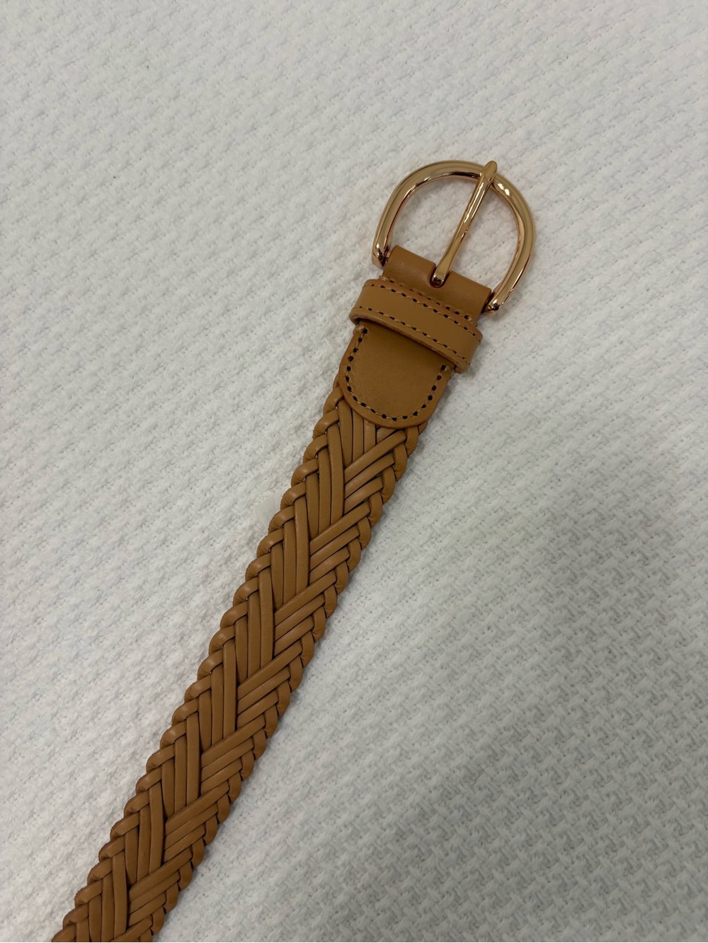 J. Crew Braided Leather Belt in Cognac Size L/XL - Picture 2 of 4